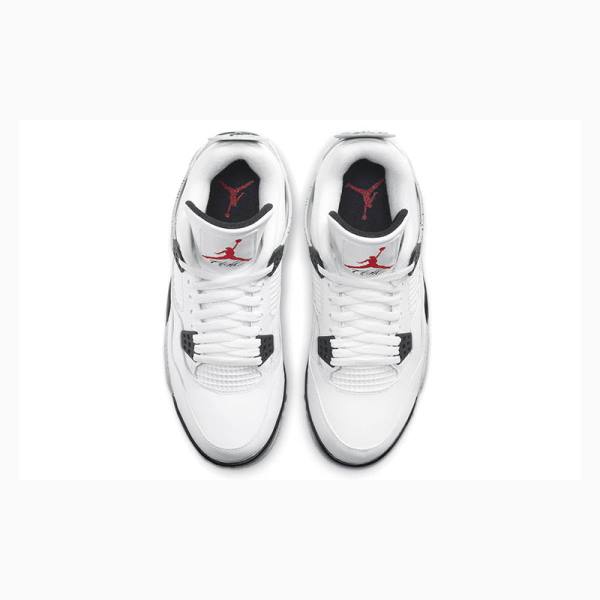 Nike Golf Cement Koripallokengät Miesten Air Jordan 4 Valkoinen Mustat Punainen | JD-689KC