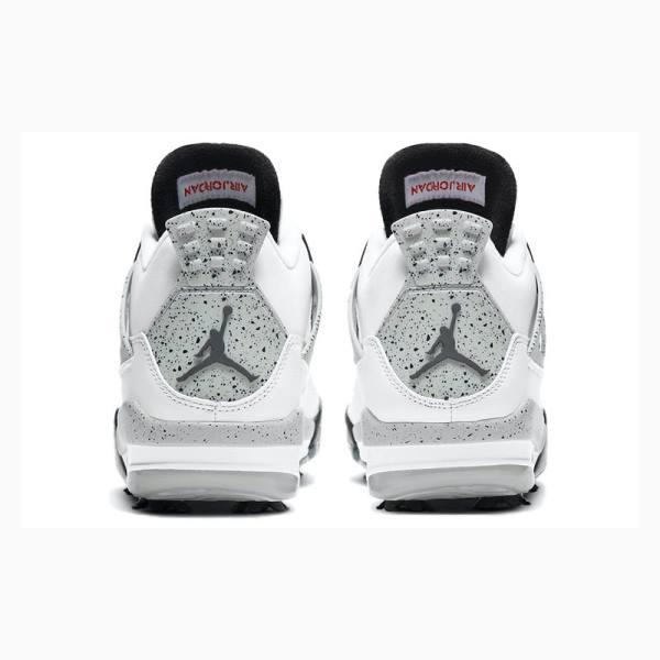 Nike Golf Cement Koripallokengät Miesten Air Jordan 4 Valkoinen Mustat Punainen | JD-689KC