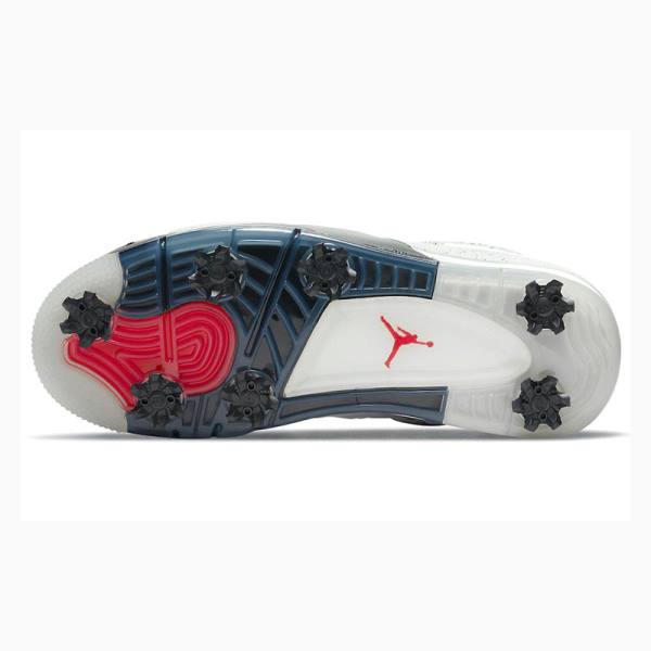 Nike Golf Cement Koripallokengät Miesten Air Jordan 4 Valkoinen Mustat Punainen | JD-689KC