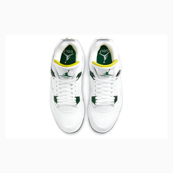 Nike Golf Metallic Koripallokengät Miesten Air Jordan 4 Valkoinen Vihreä | JD-593AU