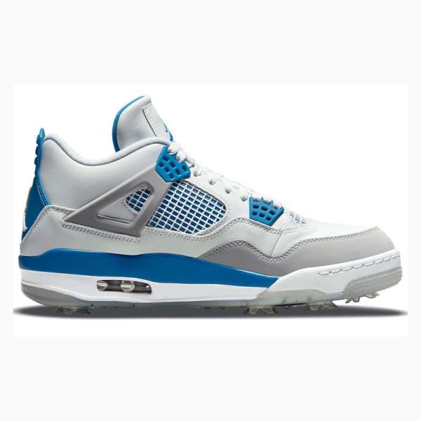 Nike Golf Military Koripallokengät Miesten Air Jordan 4 Valkoinen Sininen | JD-698UD
