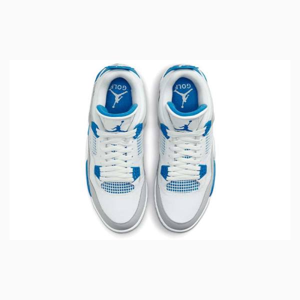 Nike Golf Military Koripallokengät Miesten Air Jordan 4 Valkoinen Sininen | JD-698UD
