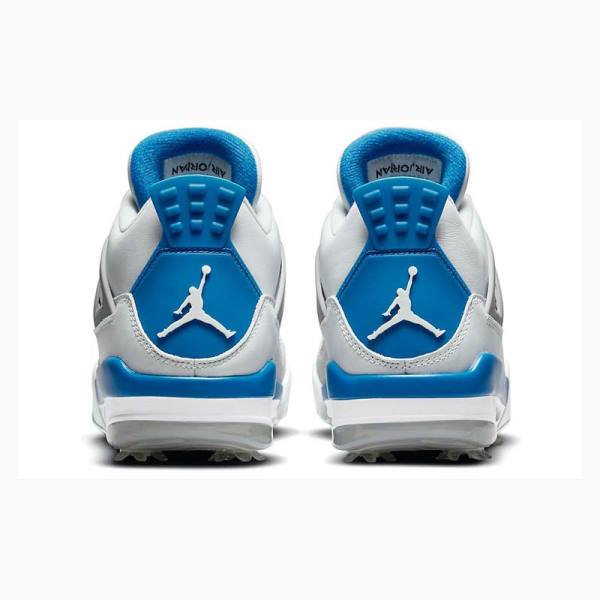 Nike Golf Military Koripallokengät Miesten Air Jordan 4 Valkoinen Sininen | JD-698UD