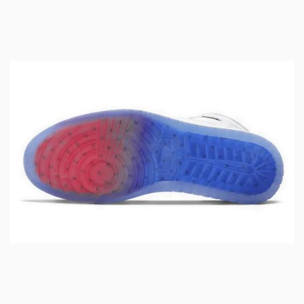 Nike HI Zoom Air Racer Koripallokengät Miesten Air Jordan 1 Valkoinen Sininen | JD-039LF