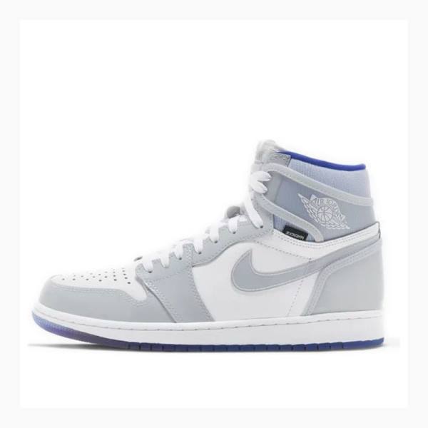 Nike HI Zoom Air Racer Koripallokengät Miesten Air Jordan 1 Valkoinen Sininen | JD-039LF