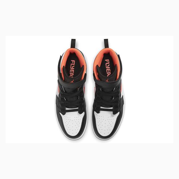 Nike Hi FlyEase Koripallokengät Miesten Air Jordan 1 Mustat Oranssi | JD-827PZ