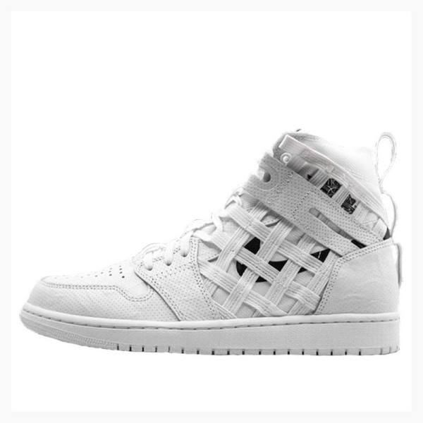 Nike High Cargo \'Metallic Silver\' Koripallokengät Miesten Air Jordan 1 Valkoinen | JD-697MP