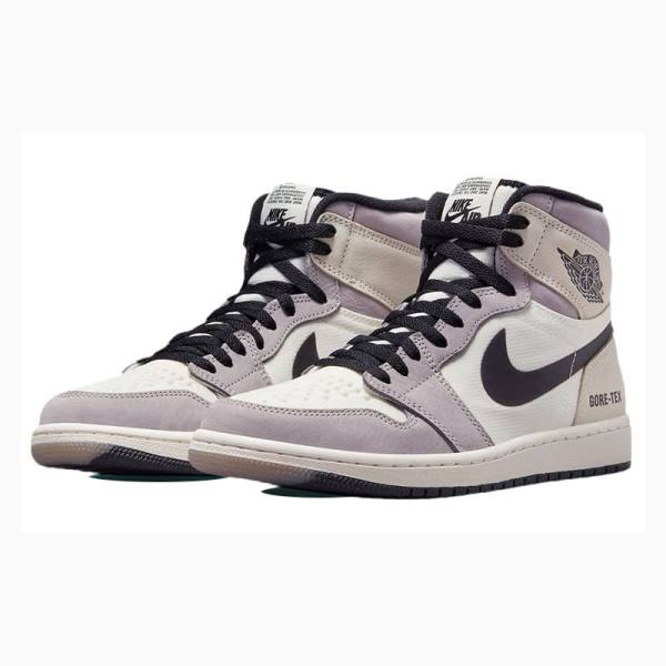 Nike High Element Gore-Tex Light Bone Koripallokengät Miesten Air Jordan 1 Violetit Mustat | JD-618TS