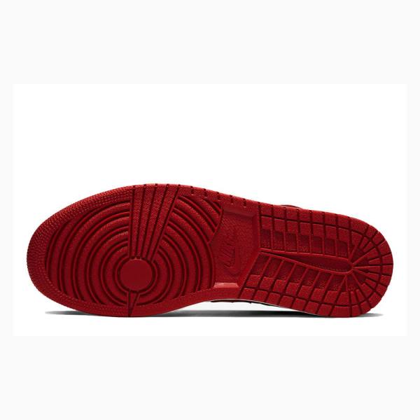 Nike High Flyease Black Gym Red Koripallokengät Miesten Air Jordan 1 Punainen Mustat | JD-208FE