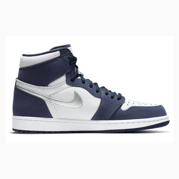 Nike High OG CO JP Midnight Koripallokengät Miesten Air Jordan 1 Valkoinen Laivastonsininen | JD-602EO