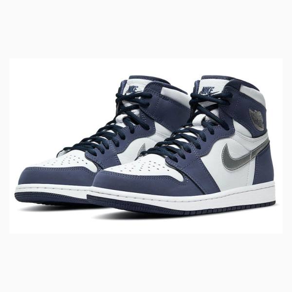 Nike High OG CO JP Midnight Koripallokengät Miesten Air Jordan 1 Valkoinen Laivastonsininen | JD-602EO