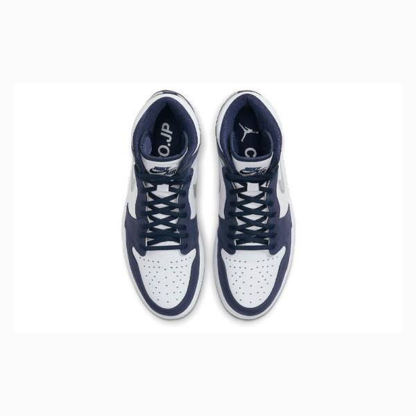 Nike High OG CO JP Midnight Koripallokengät Miesten Air Jordan 1 Valkoinen Laivastonsininen | JD-602EO