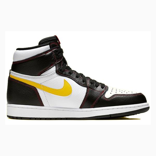 Nike High OG Defiant Couture Koripallokengät Miesten Air Jordan 1 Mustat Keltainen | JD-291CL