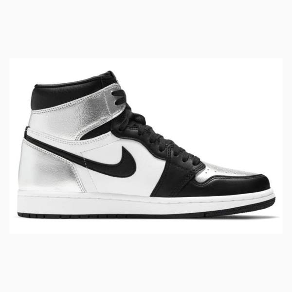 Nike High OG Koripallokengät Naisten Air Jordan 1 Mustat Hopea | JD-094ME