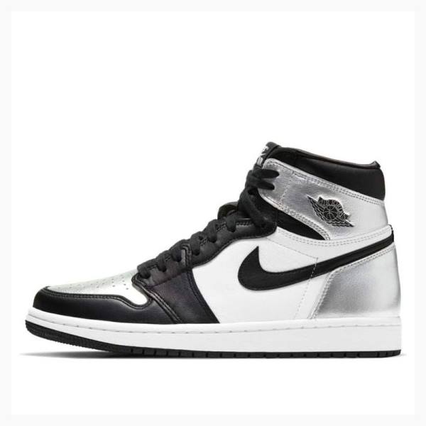 Nike High OG Koripallokengät Naisten Air Jordan 1 Mustat Hopea | JD-094ME