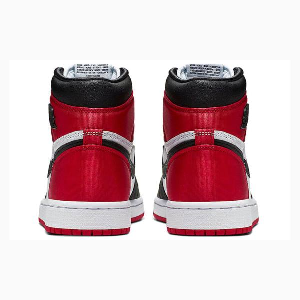 Nike High OG Satin Black Varvas Koripallokengät Naisten Air Jordan 1 Punainen Mustat | JD-875FS