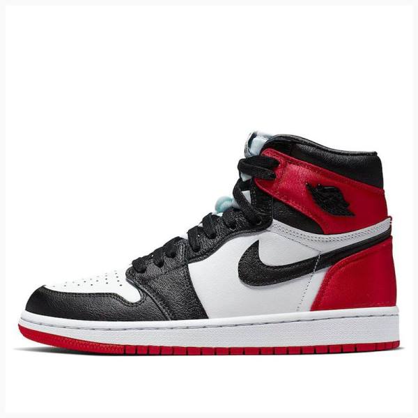 Nike High OG Satin Black Varvas Koripallokengät Naisten Air Jordan 1 Punainen Mustat | JD-875FS