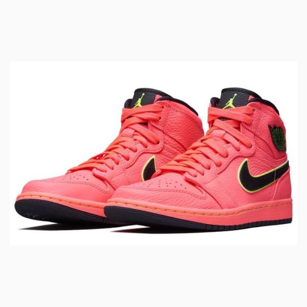 Nike High PREM Hot Punch Koripallokengät Naisten Air Jordan 1 Punainen Mustat | JD-723GZ