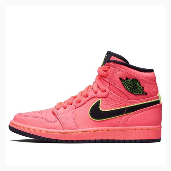 Nike High PREM Hot Punch Koripallokengät Naisten Air Jordan 1 Punainen Mustat | JD-723GZ