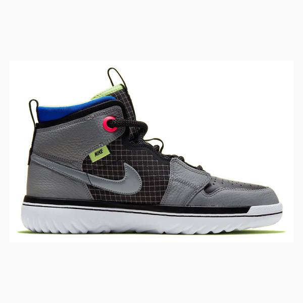 Nike High React Ghost Koripallokengät Miesten Air Jordan 1 Mustat Vihreä Harmaat | JD-194LU