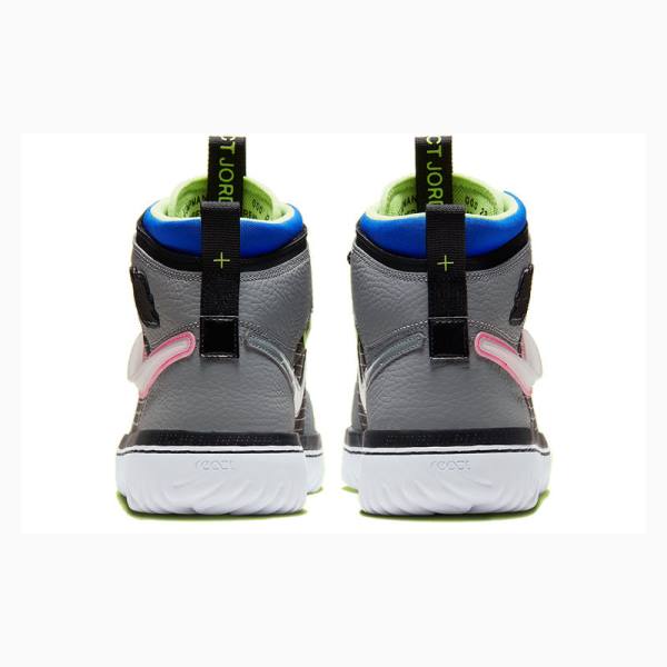 Nike High React Ghost Koripallokengät Miesten Air Jordan 1 Mustat Vihreä Harmaat | JD-194LU