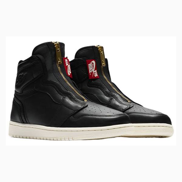 Nike High Zip Koripallokengät Naisten Air Jordan 1 Mustat | JD-063HK
