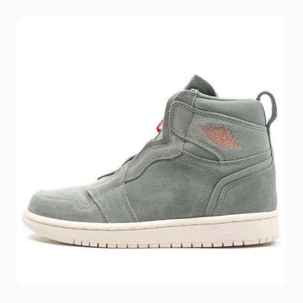 Nike High Zip Mica Koripallokengät Naisten Air Jordan 1 Vihreä | JD-360OJ