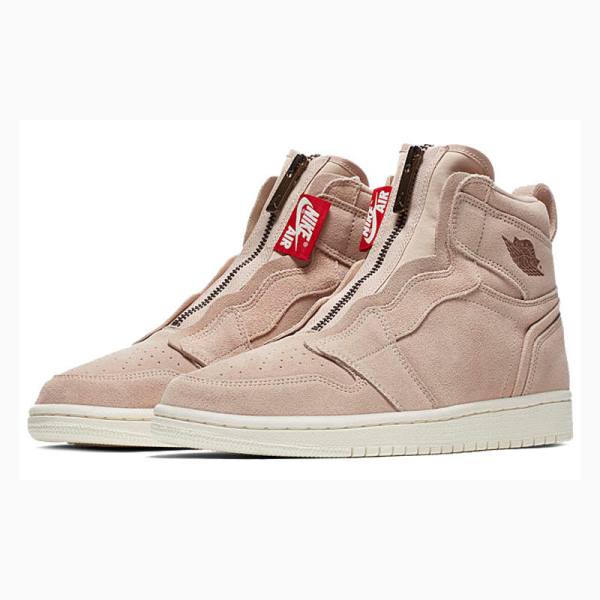 Nike High Zip Particle Koripallokengät Naisten Air Jordan 1 Beige | JD-980XI