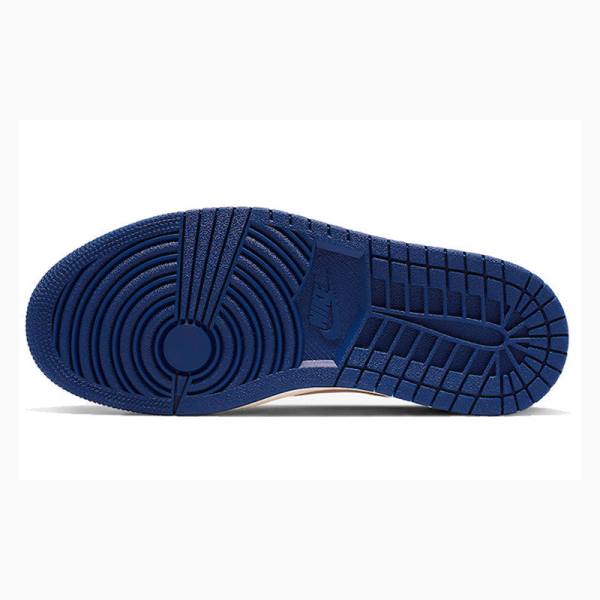 Nike High Zip Sail Koripallokengät Naisten Air Jordan 1 Valkoinen Sininen Oranssi | JD-347CA