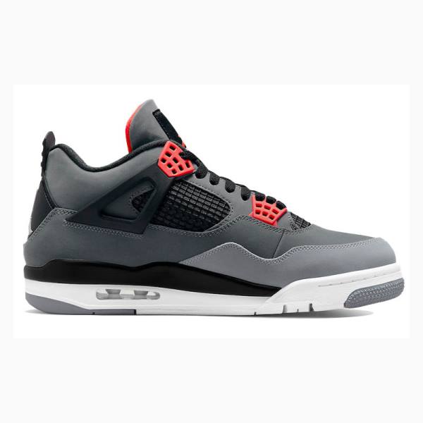 Nike Infrared Koripallokengät Miesten Air Jordan 4 Harmaat Punainen | JD-705XT