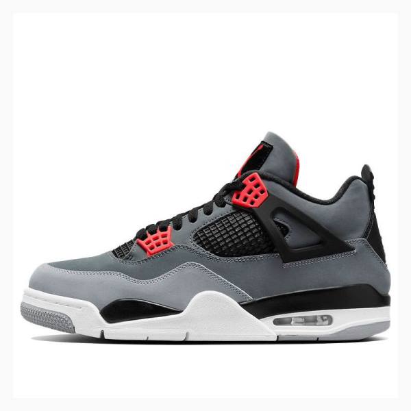 Nike Infrared Koripallokengät Miesten Air Jordan 4 Harmaat Punainen | JD-705XT