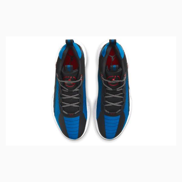 Nike Jumpman 2021 PF Blue Black Koripallokengät Miesten Air Jordan Mustat Sininen Punainen | JD-489JY