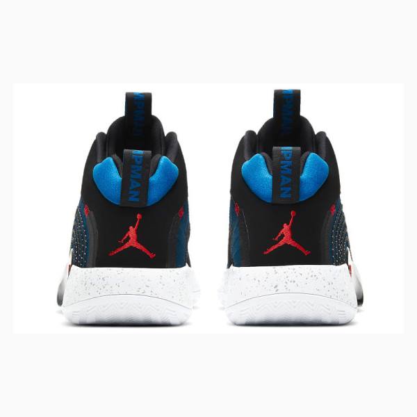 Nike Jumpman 2021 PF Blue Black Koripallokengät Miesten Air Jordan Mustat Sininen Punainen | JD-489JY