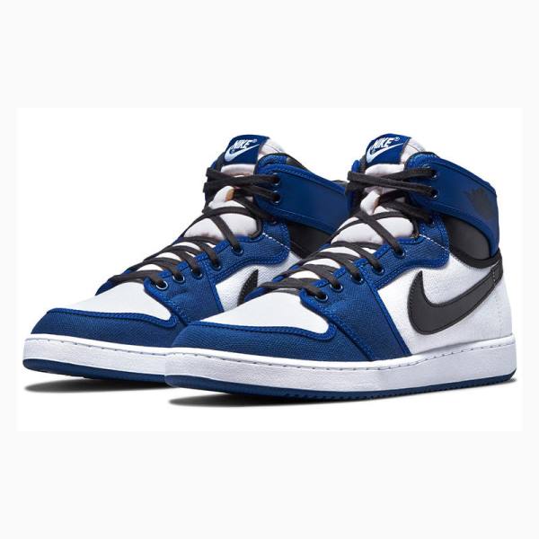 Nike KO Storm Koripallokengät Miesten Air Jordan 1 Mustat Valkoinen Sininen | JD-415MV