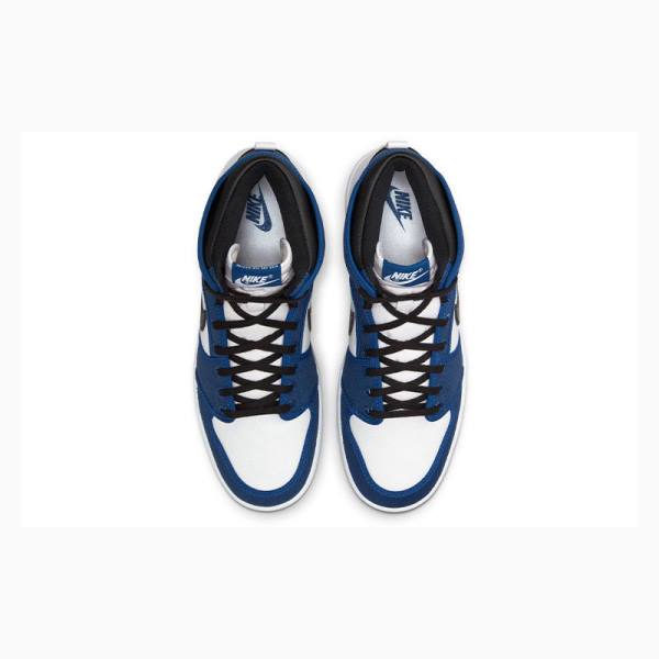 Nike KO Storm Koripallokengät Miesten Air Jordan 1 Mustat Valkoinen Sininen | JD-415MV