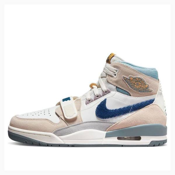 Nike Legacy 312 High Koripallokengät Miesten Air Jordan Beige Sininen | JD-619SW
