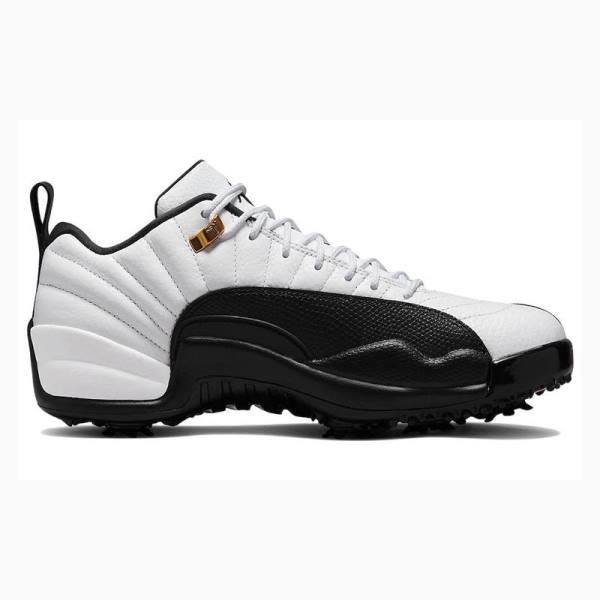 Nike Low Golf Taxi Unisex Tennarit Miesten Air Jordan 12 Valkoinen Mustat | JD-352UH