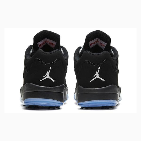 Nike Low Golf Tennarit Miesten Air Jordan 5 Mustat | JD-436MQ