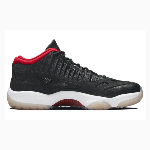 Nike Low IE Bred Tennarit Miesten Air Jordan 11 Mustat Punainen | JD-218KE