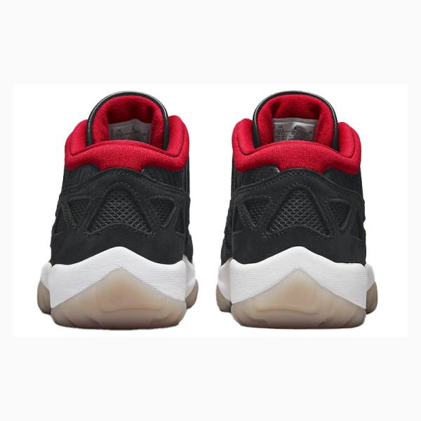 Nike Low IE Bred Tennarit Miesten Air Jordan 11 Mustat Punainen | JD-218KE