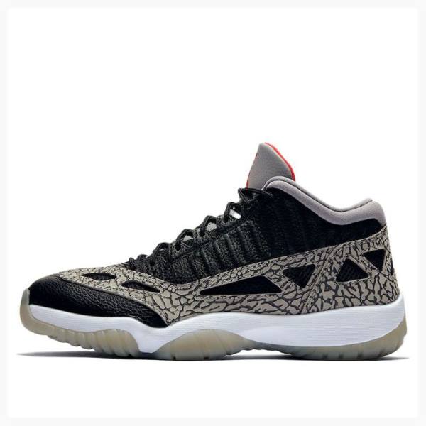 Nike Low IE Tennarit Miesten Air Jordan 11 Mustat | JD-850YI