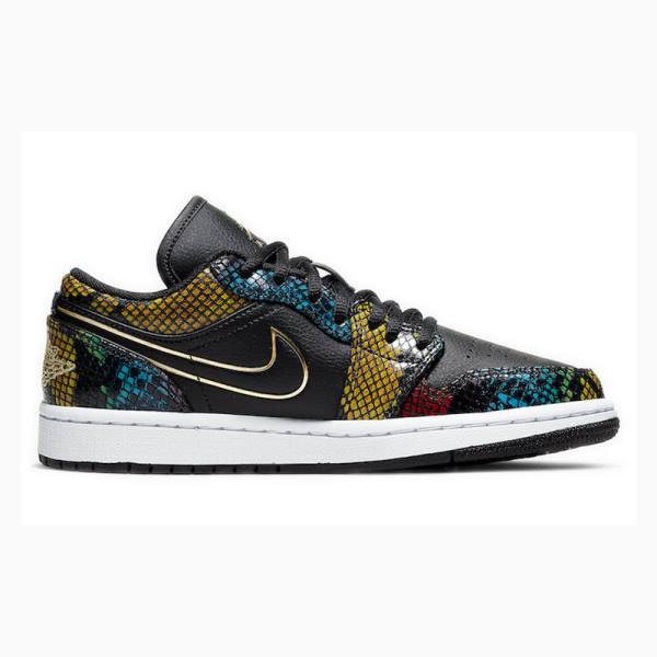 Nike Low Multicolor Snakeskin Tennarit Naisten Air Jordan 1 Mustat | JD-870RV