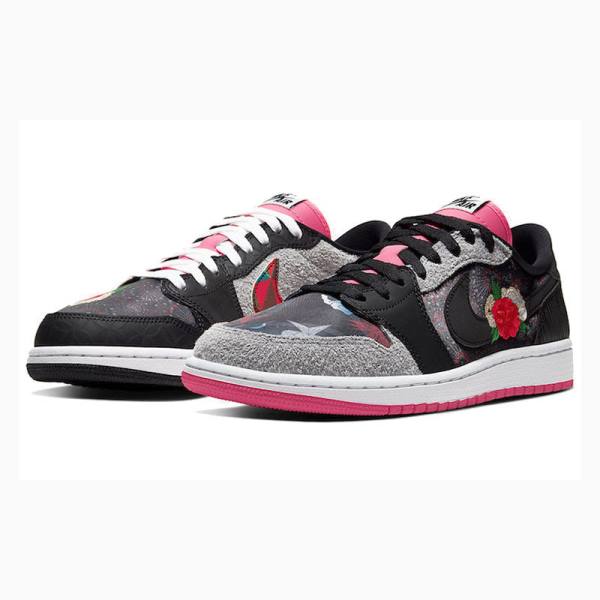 Nike Low OG CNY Chine New Year Tennarit Miesten Air Jordan 1 Mustat Harmaat Pinkki | JD-239HO
