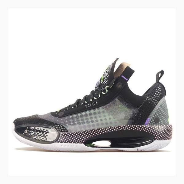 Nike Low PD PF Tennarit Miesten Air Jordan 34 Mustat | JD-541JM
