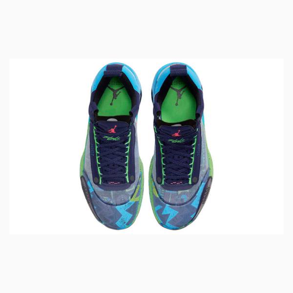 Nike Low PF Regency Tennarit Naisten Air Jordan 34 Violetit Sininen Vihreä | JD-743GH