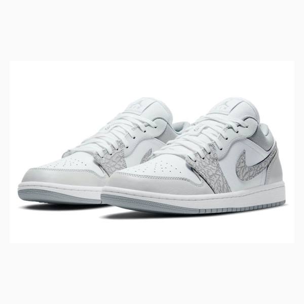Nike Low Premium 'Elephant Print' Smoke Elephant Tennarit Miesten Air Jordan 1 Harmaat | JD-462FW