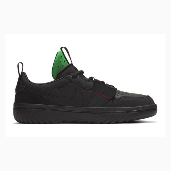 Nike Low React Fearless Tennarit Miesten Air Jordan 1 Mustat | JD-654BO