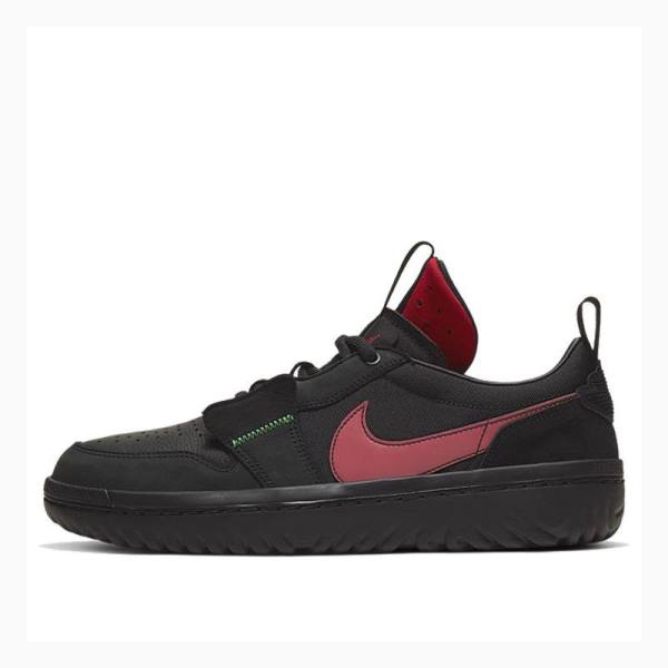 Nike Low React Fearless Tennarit Miesten Air Jordan 1 Mustat | JD-654BO