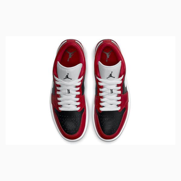 Nike Low Reverse Chicago Flip Tennarit Naisten Air Jordan 1 Mustat Valkoinen Punainen | JD-907AN