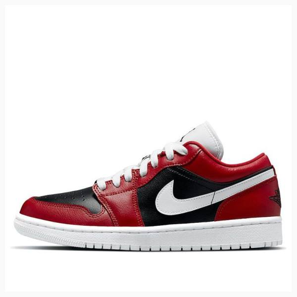 Nike Low Reverse Chicago Flip Tennarit Naisten Air Jordan 1 Mustat Valkoinen Punainen | JD-907AN